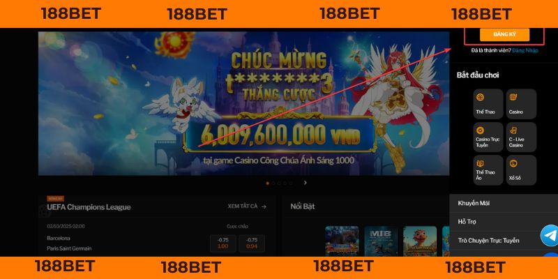 Đăng Ký 188BET - Nhà Cái Sắp Khoá Cổng Ưu Đãi, Đăng Ký Ngay Uy tín là lý do thu hút hội viên đăng ký 188BET