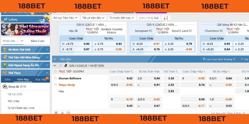188BET - 188BET.COM | Nhà Cái Bóng Đá Tặng 188 USDT Nạp Đầu Giải trí thể thao tận hưởng tỷ lệ kèo update mới nhất